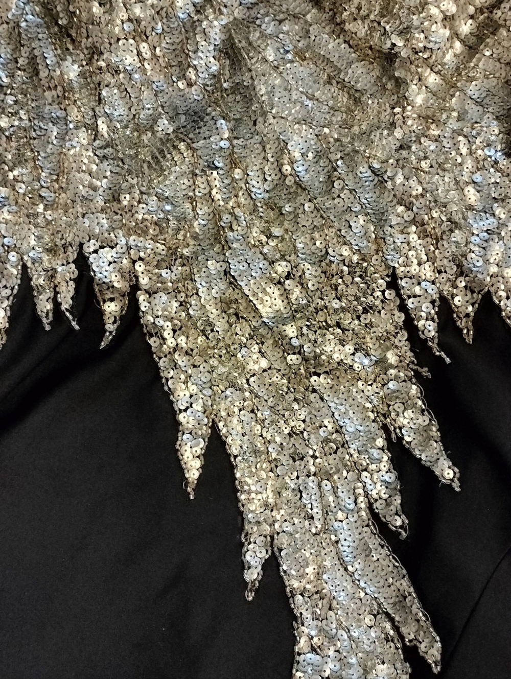 Studio 17 Silver Sequined Evening Gown - Size 6 - Picture 3 of 10